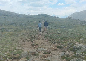 Hikers in Rocky Mountain National Park